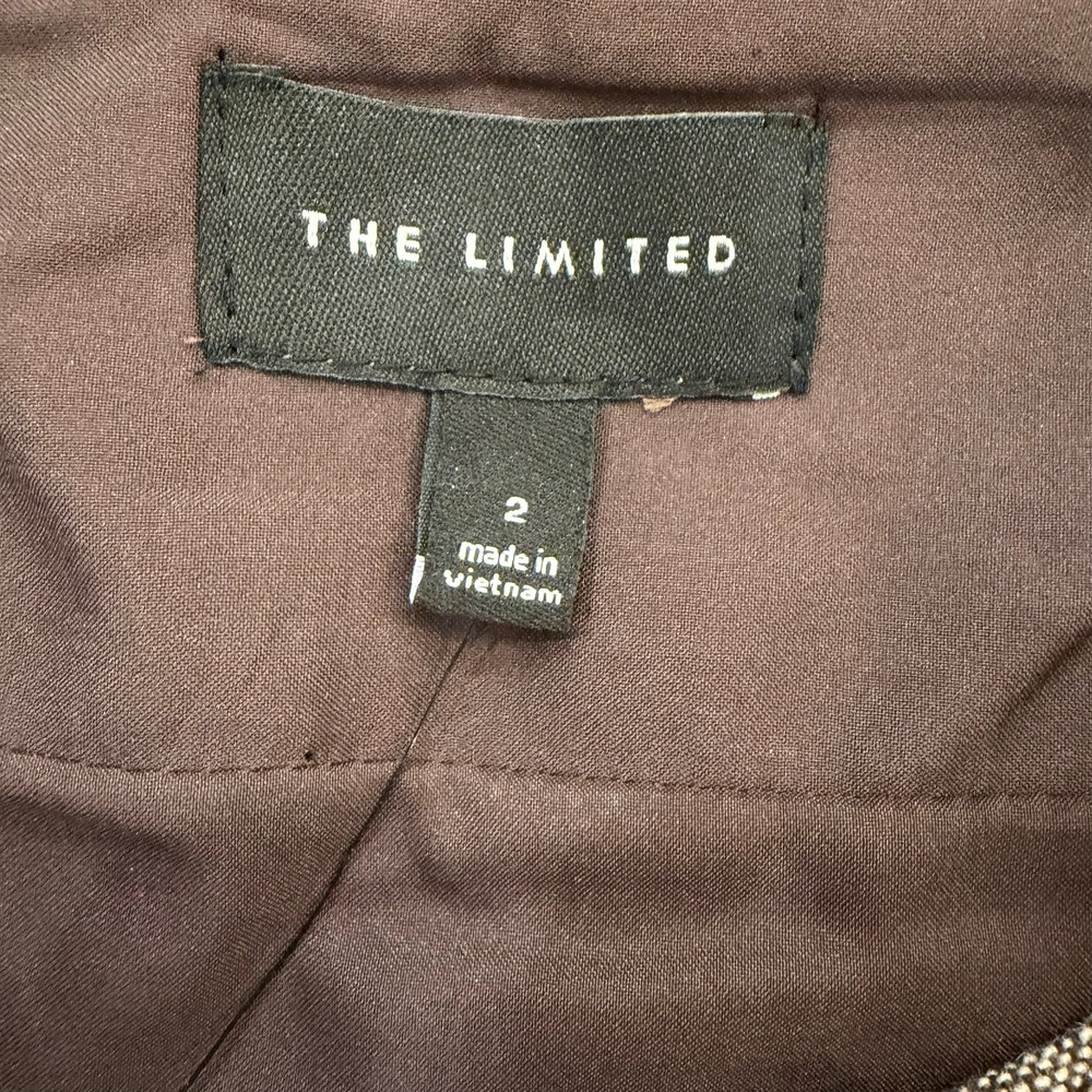 The Limited Brown Wool Blend Tweed Mini Skirt Size 2 NWT Button Detail - Picture 7 of 9